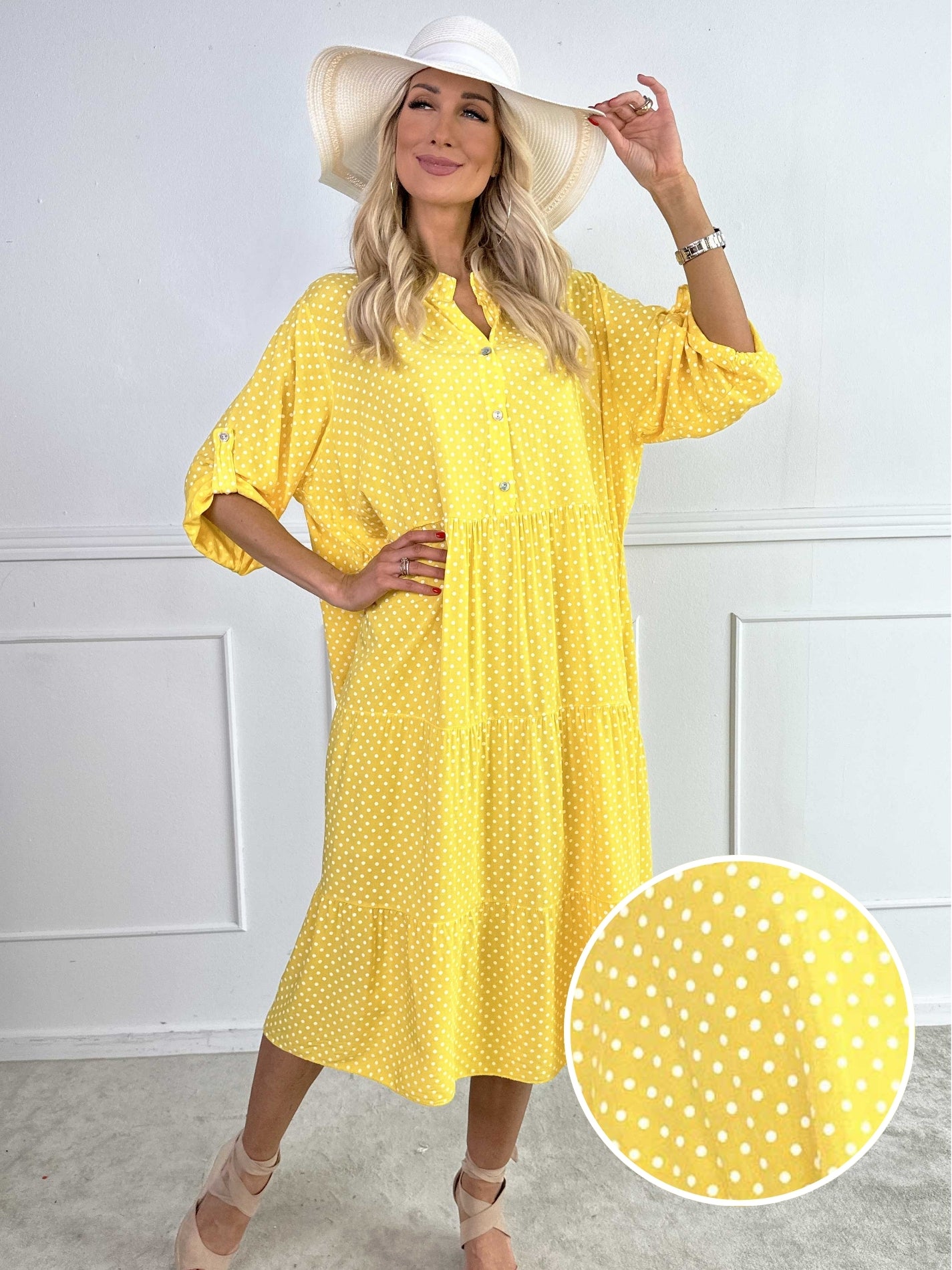 Dotti - Kjole med lag på lag look i viskose